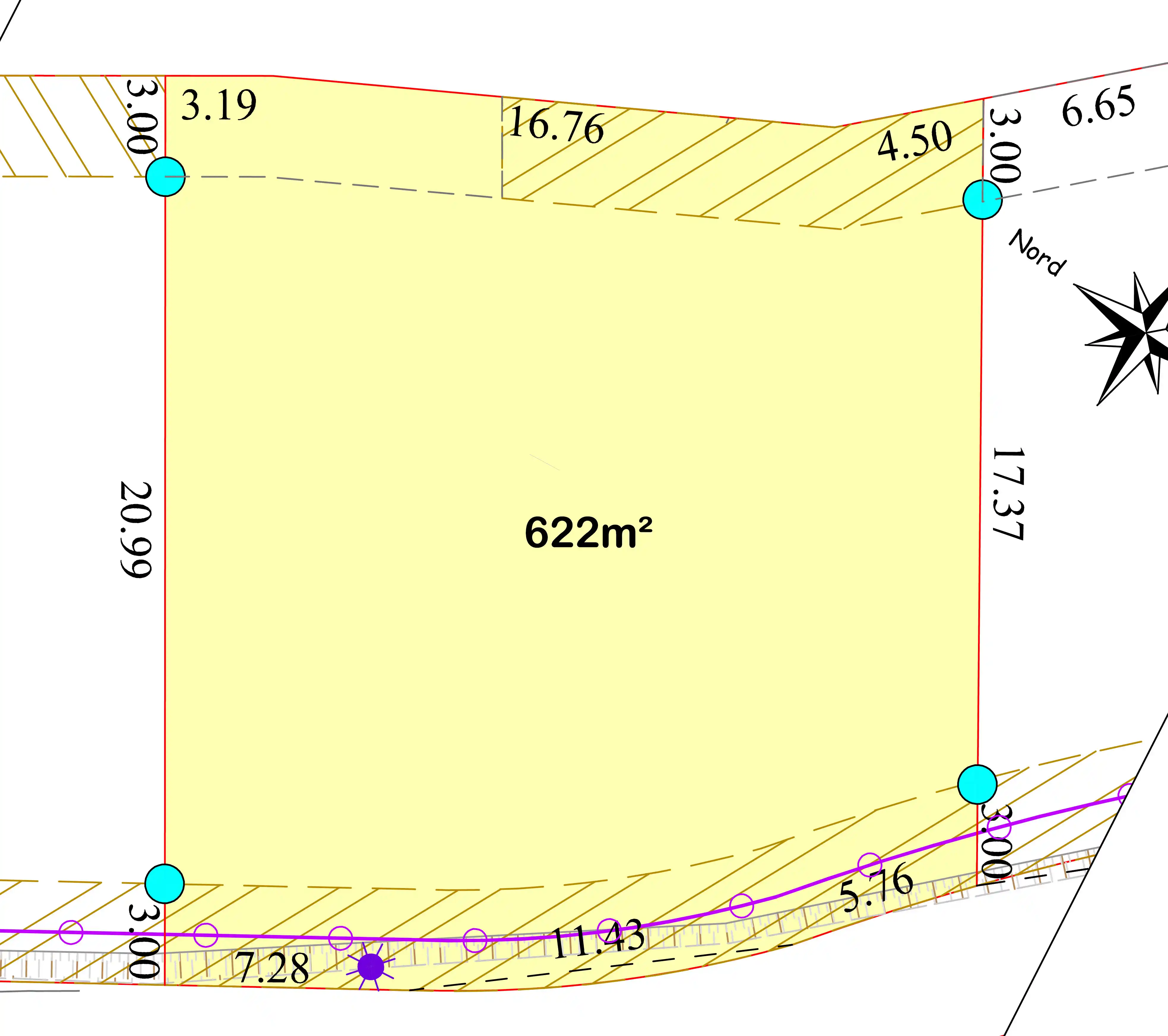 Plan de cotation du terrain